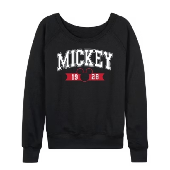Mickey Mouse - 1928 Collegiate Ribbon French Terry Sweatshirt Size 1X NWOT - Picture 1 of 4